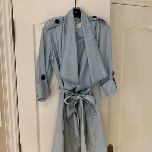 BCBGGeneration light blue shawl collar jacket, size XS